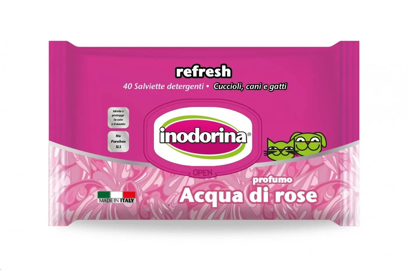 INODORINA TOALLITAS REFRESH 40UDES. - Todoanimal.es
