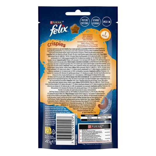 Felix Crispies Buey y Pollo 45 g