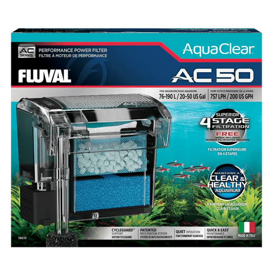 Filtro Mochila Aquaclear Fluval Silencioso para Acuarios (AC20, AC30, AC50 y AC70)