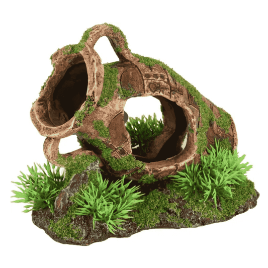 Flamingo Moza Vasijas con Plantas Decoración para Acuarios