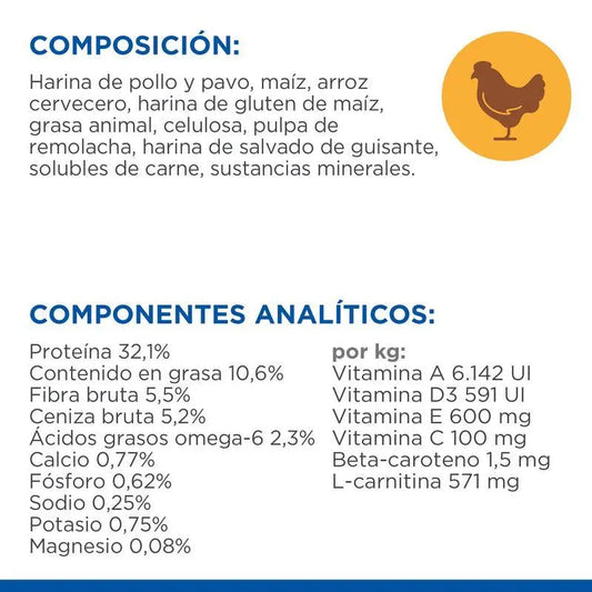 Hill'S Sp Feline Adult Light Pollo 7 kg