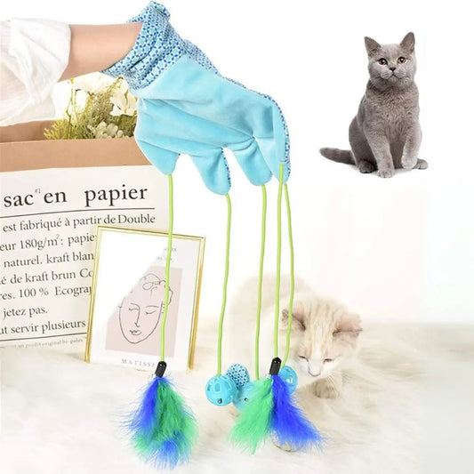 Juguete Gato Guante Azul Marion 55X21X3,8 cm