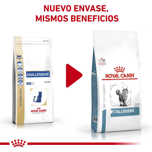 Royal Canin Veterinary Anallergenic | Pienso Veterinario para Gatos con Intolerancias y Alergias Alimentarias