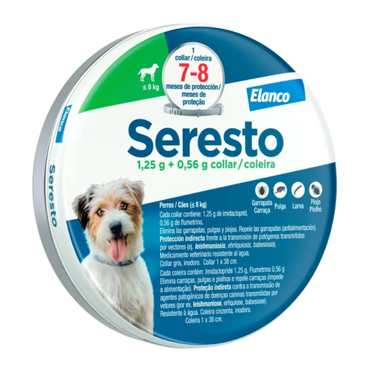 Seresto Collar Antiparasitario para Perros - Protección ante pulgas, garrapatas y mosquitos