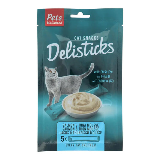 Snack Cat Pets Delisticks Salmón & Tuna 5X15 g