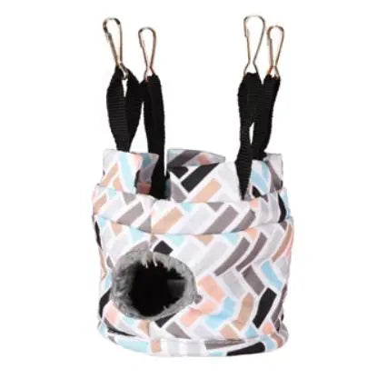 Flamingo Casa de Tela Colgante Para Hamster Clavio 10X10X10 cm