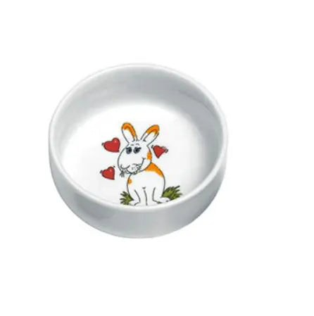 Flamingo Comedero Ceramica Para Conejo 11 cm 300 ml