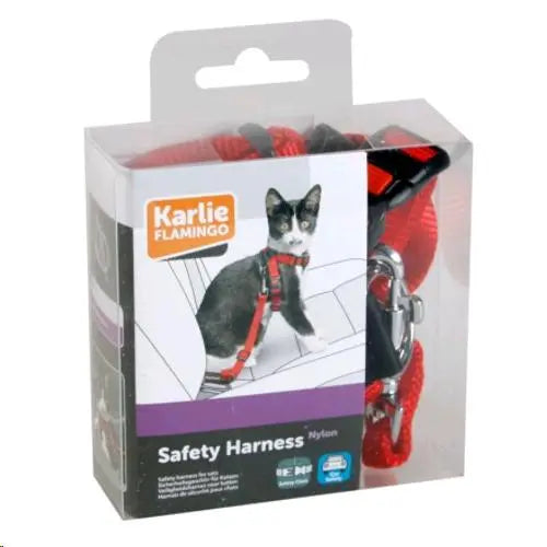 Flamingo Arnes Seguridad Coche Para Gatos 44,5-46 cmx25Mm