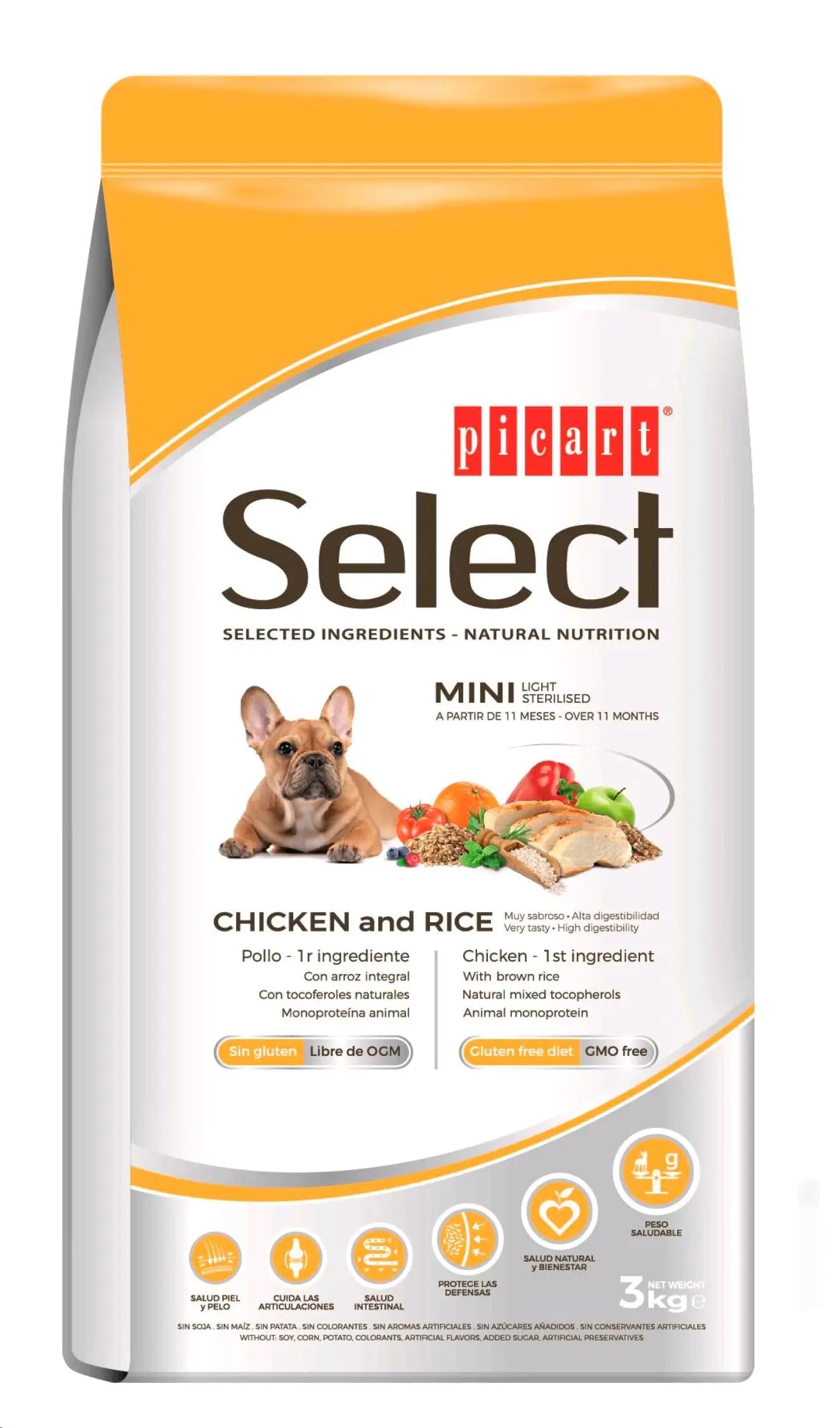 PICART SELECT DOG ADULT MINI LIGHT-STERILIZED - Todoanimal.es