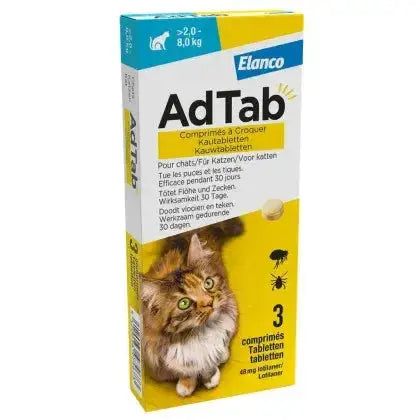 ADTAB 48MG COMPRIMIDO MASTICABLE GATO (>2-8 KG) 3UDES NUTROFAR, S.L.