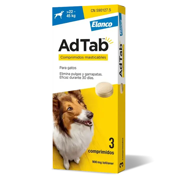 ADTAB 900MG COMPRIMIDO MASTICABLE PERRO (>22-45 KG) 3UDES NUTROFAR, S.L.