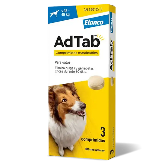 ADTAB 900MG COMPRIMIDO MASTICABLE PERRO (>22-45 KG) 3UDES NUTROFAR, S.L.