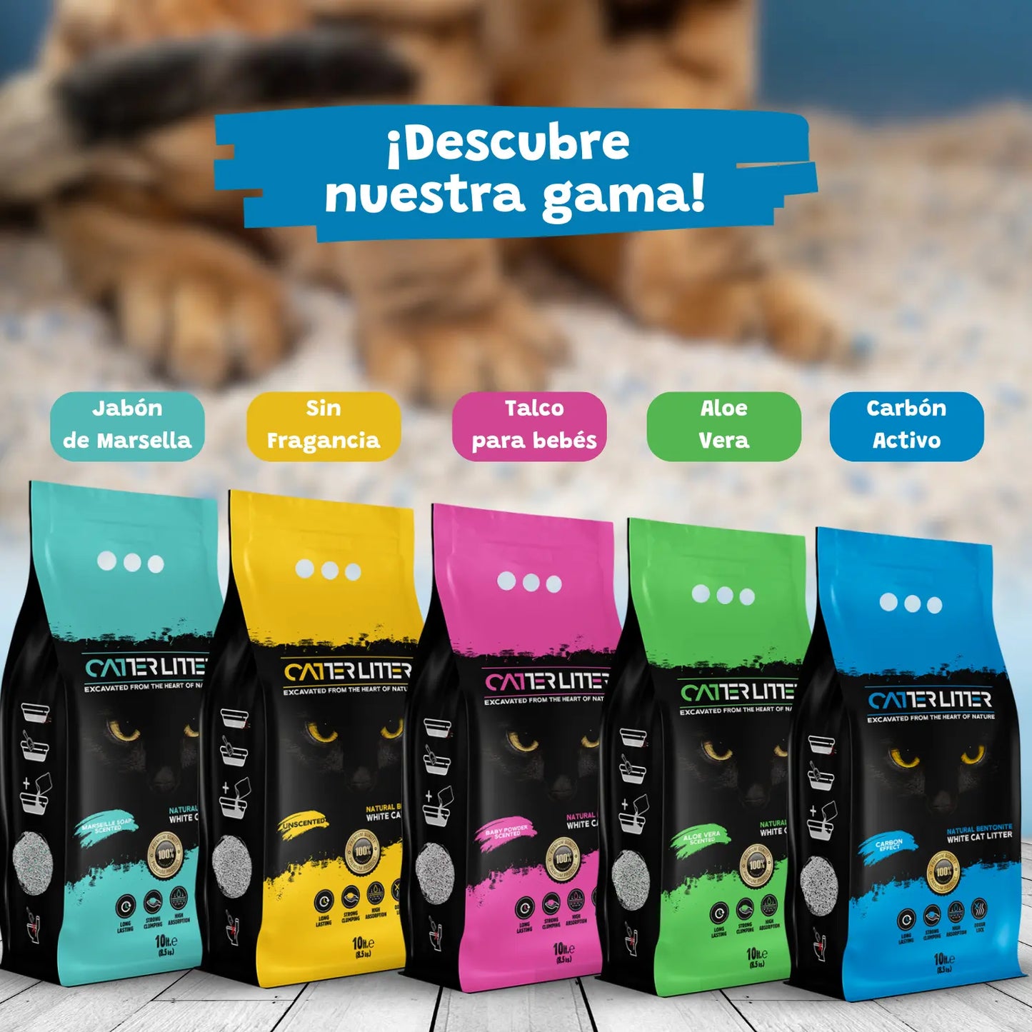 ARENA GATO AGLOMERANTE CATTER LITTER EFECTO CARBON 5L MCL BENTONIT MADENCILIK L.S.VE.T.AS