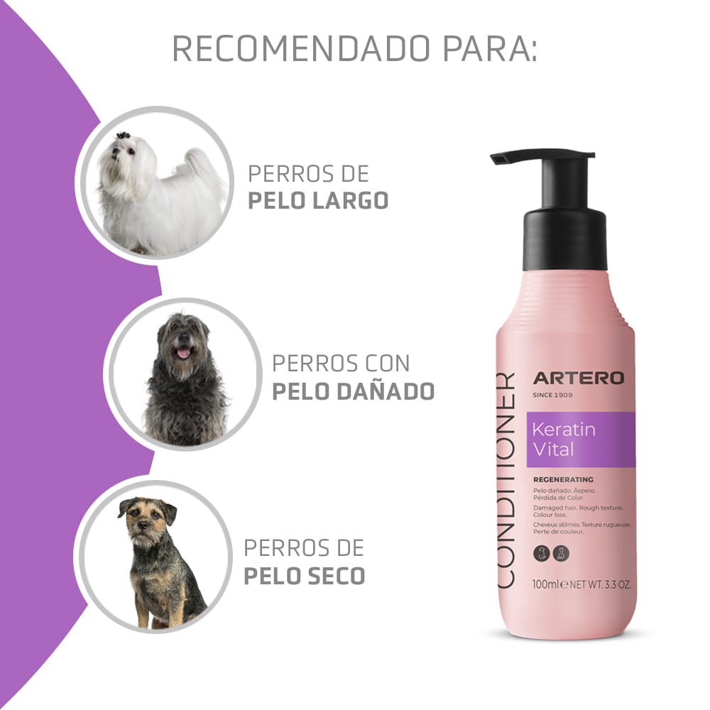 Acondicionador Keratin Vital 100 ml Artero al mejor precio -Todoanimal.es