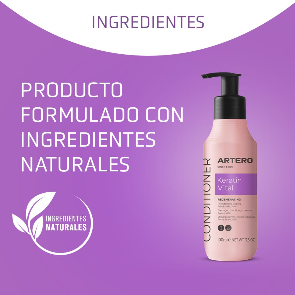 Acondicionador Keratin Vital 100 ml Artero al mejor precio -Todoanimal.es