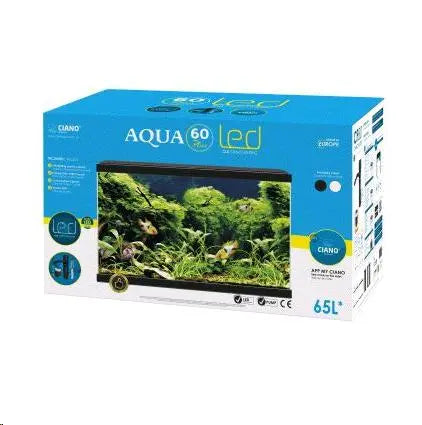 Acuario Aqua 60 Plus Led Blanco Ciano 60X30X37,2Cm 65L.