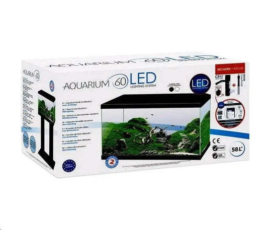 Acuario Aquarium 60 Led Filtro Interior 60X30X33,5Cm 58L. CIANO