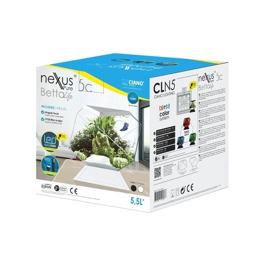 Acuario Nexus 5C Betta Life Blanco 5.5L CIANO