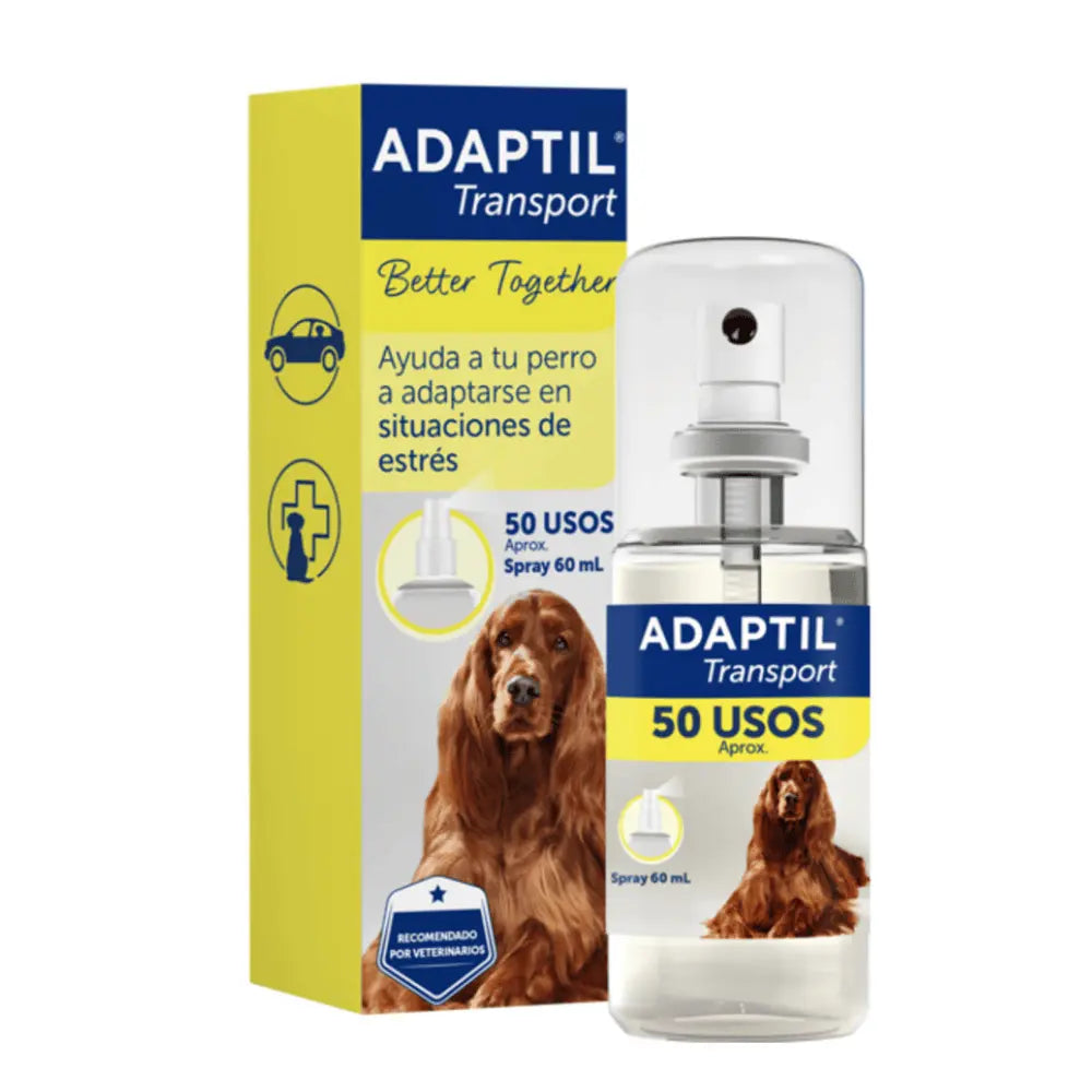 Adaptil Transport Spray Antiestrés para Perros 60 ml - Viajes, Transporte, Veterinario al mejor precio -Todoanimal.es