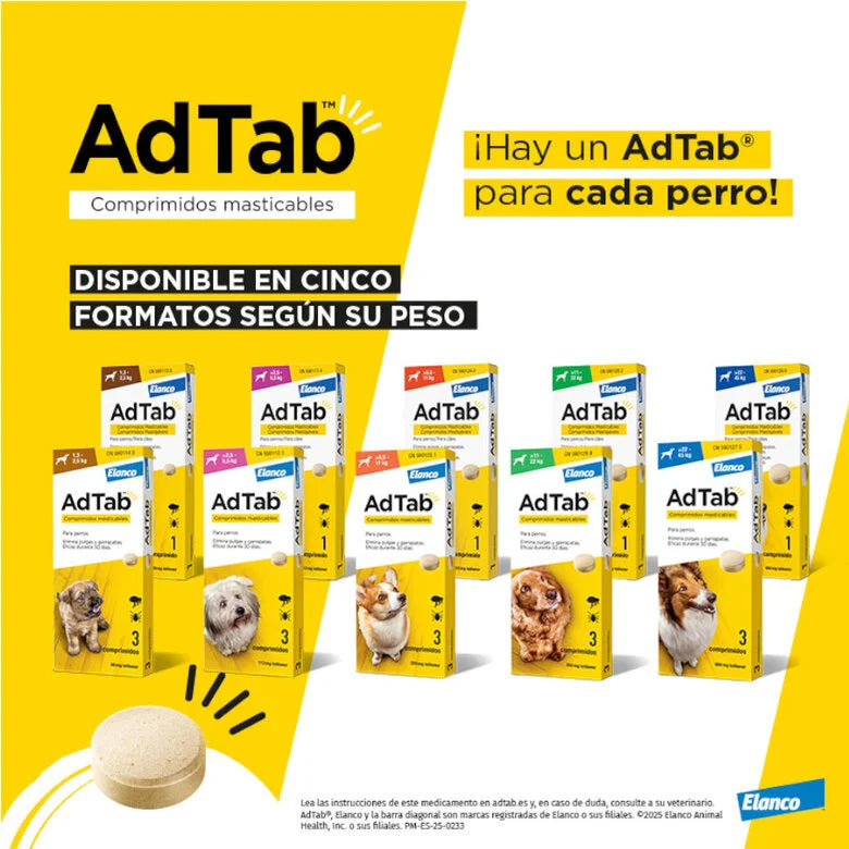 Adtab Comprimido Masticable Perros - 1 Ud. al mejor precio -Todoanimal.es