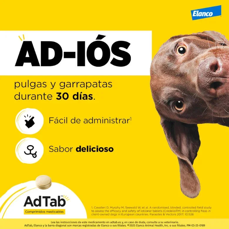 Adtab Comprimido Masticable Perros - 1 Ud. al mejor precio -Todoanimal.es