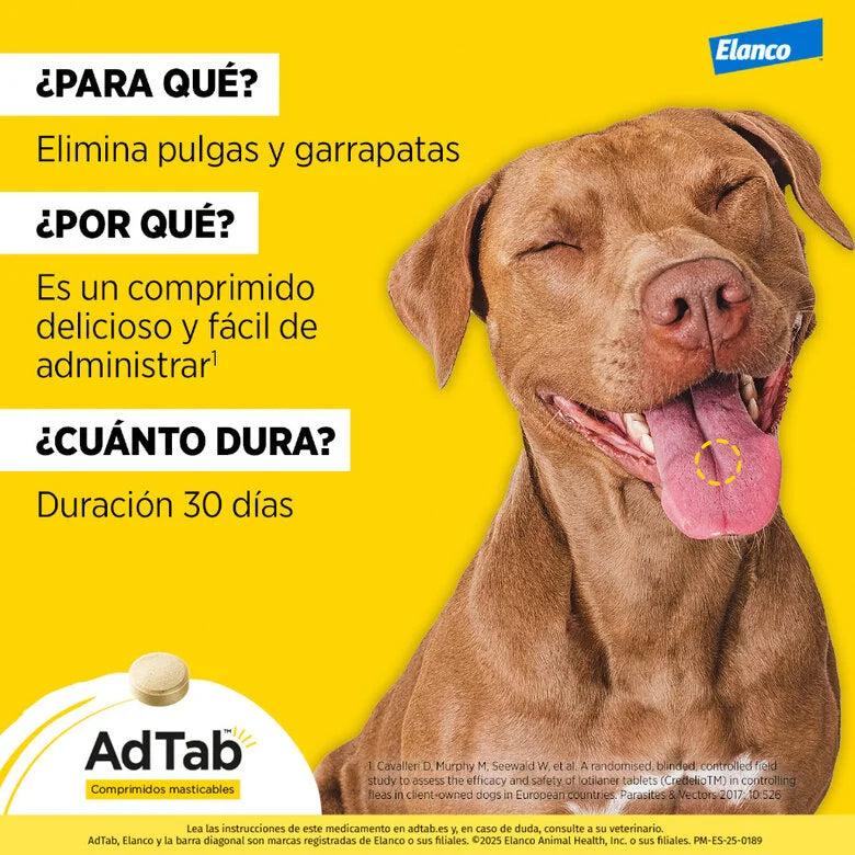 Adtab Comprimido Masticable Perros - 1 Ud. al mejor precio -Todoanimal.es