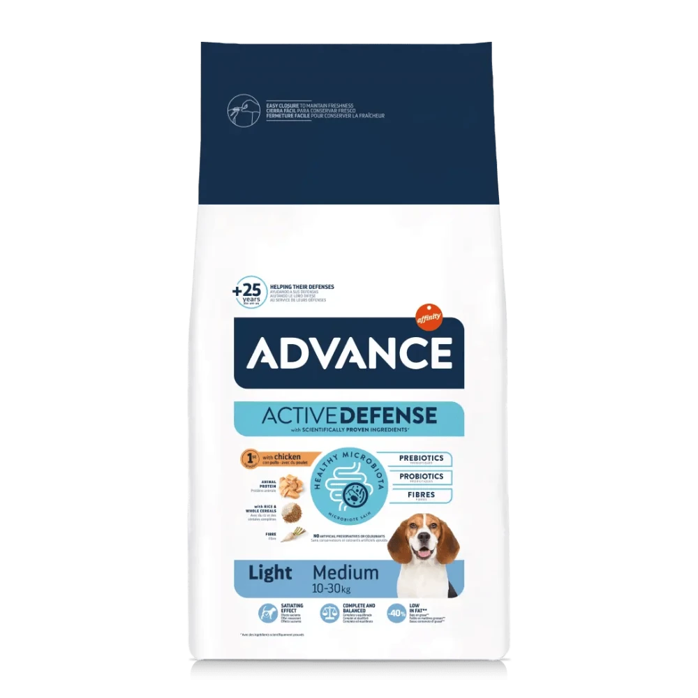 Advance Adult Medium Light Chicken & Rice Pienso de Pollo y Arroz para Perros al mejor precio -Todoanimal.es