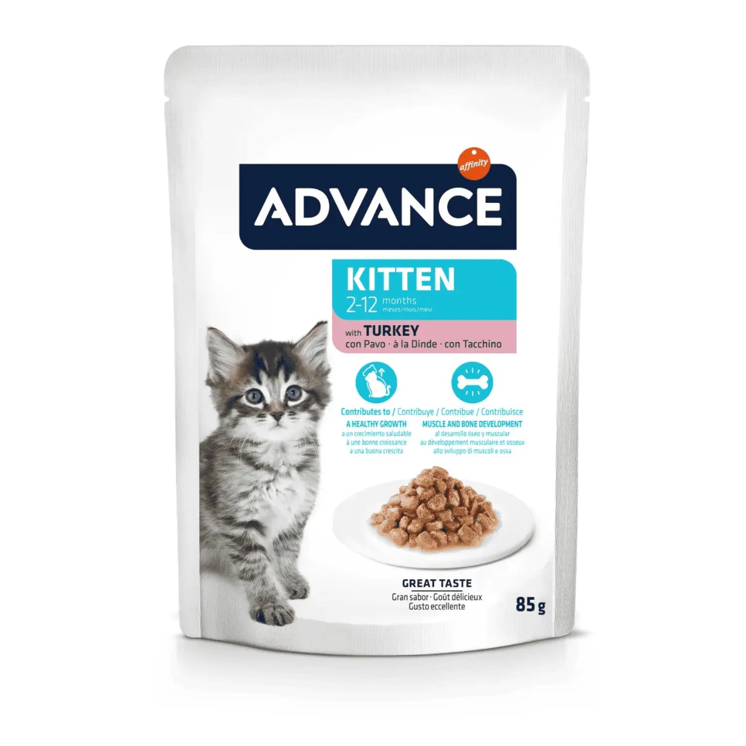 Advance Cat Bocaditos en Salsa para Gatitos Pequeños 85gr ADVANCE