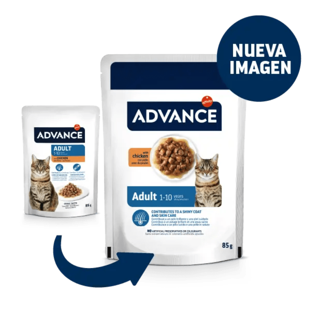 Advance Cat Bocaditos en Salsa para Gatos Adultos 85 g al mejor precio -Todoanimal.es