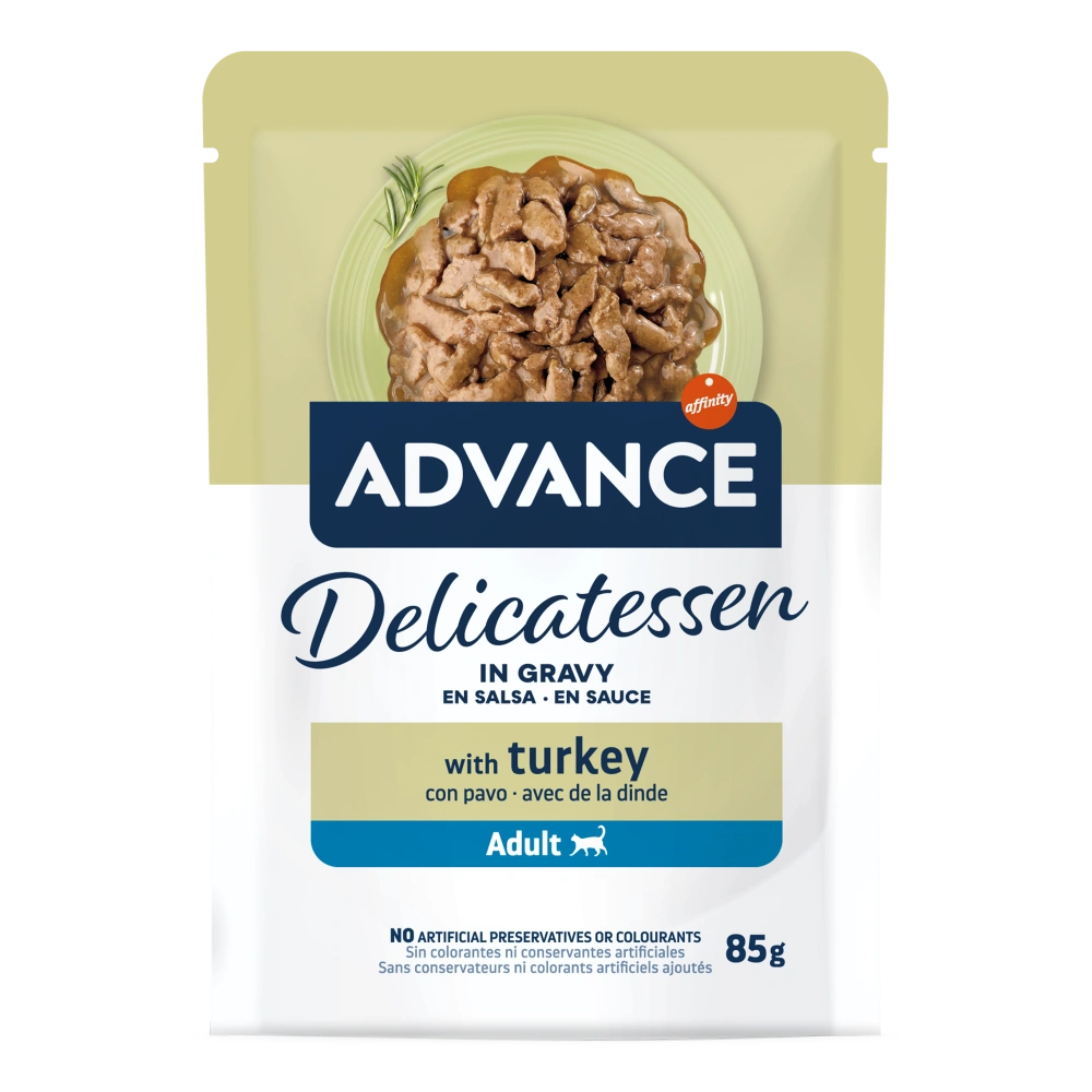 Advance Delicatessen en Salsa con Pavo para Gatos al mejor precio -Todoanimal.es