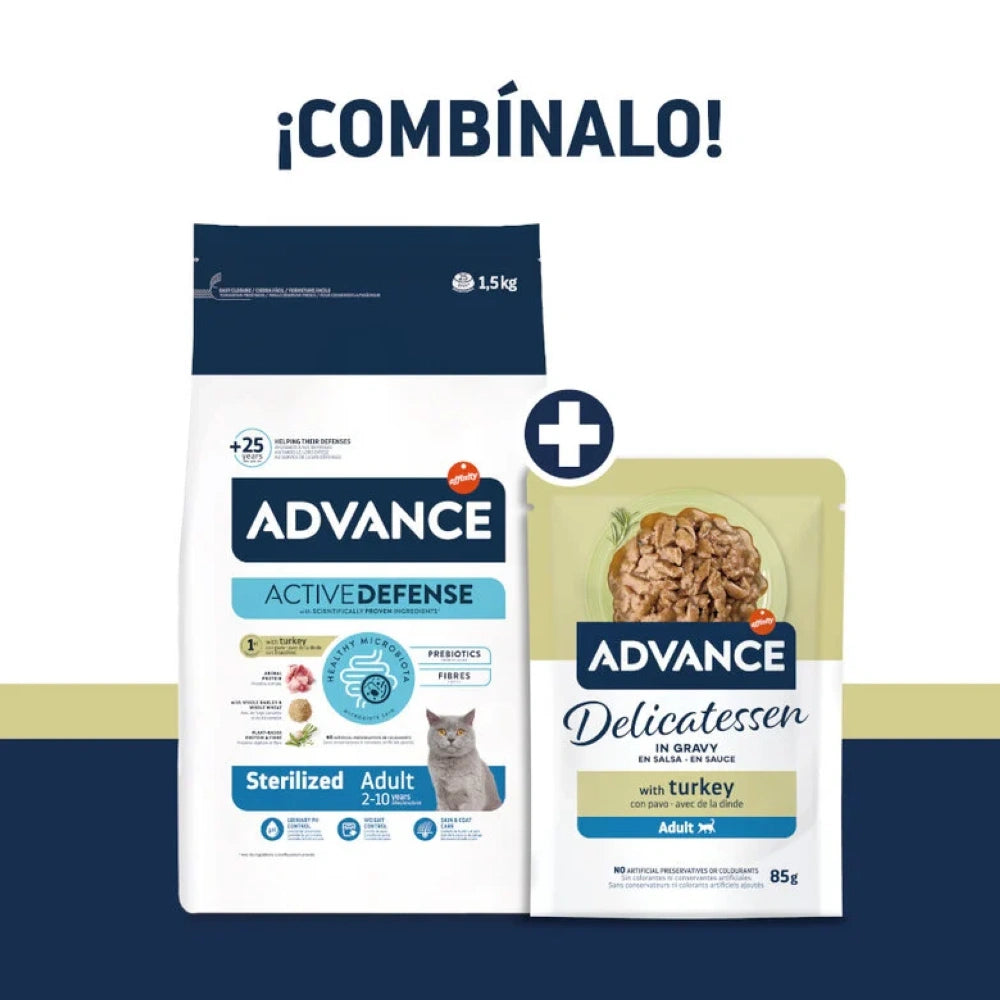 Advance Delicatessen en Salsa con Pavo para Gatos al mejor precio -Todoanimal.es