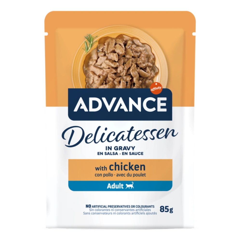 Advance Delicatessen en Salsa con Pollo para Gatos al mejor precio -Todoanimal.es