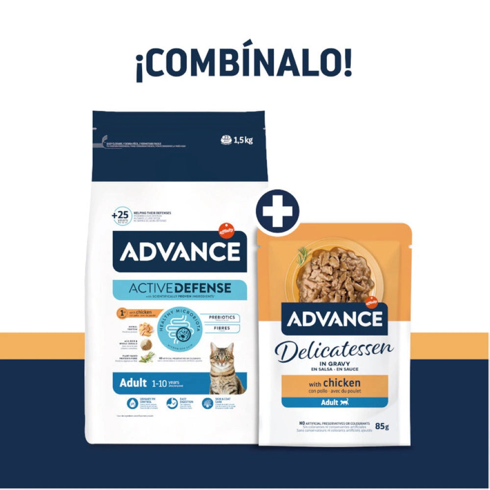 Advance Delicatessen en Salsa con Pollo para Gatos al mejor precio -Todoanimal.es