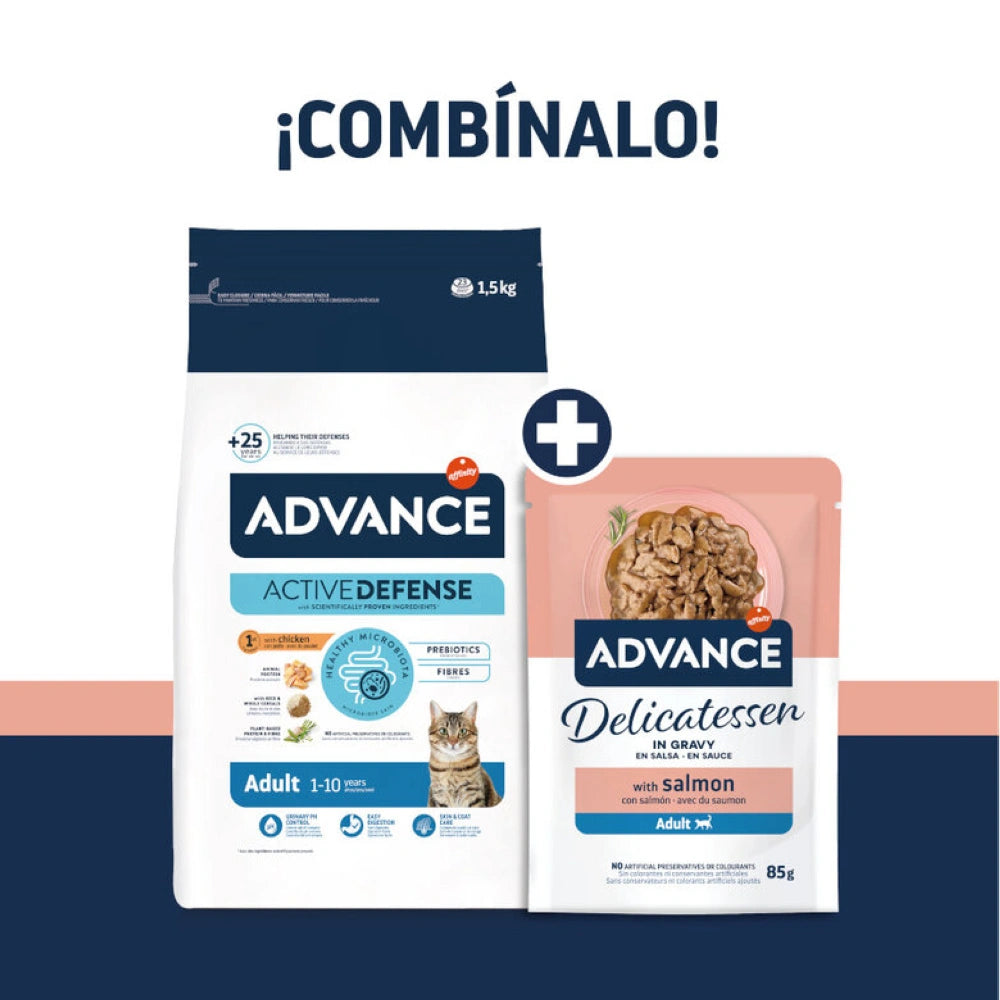 Advance Delicatessen en Salsa con Salmón para Gatos al mejor precio -Todoanimal.es