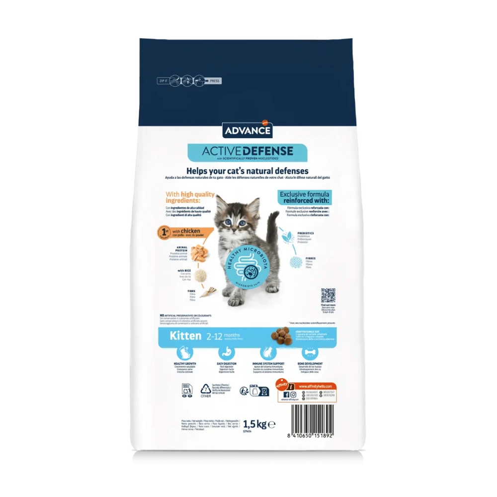 Advance Kitten Pienso con Pollo y Probióticos para Gatitos al mejor precio -Todoanimal.es