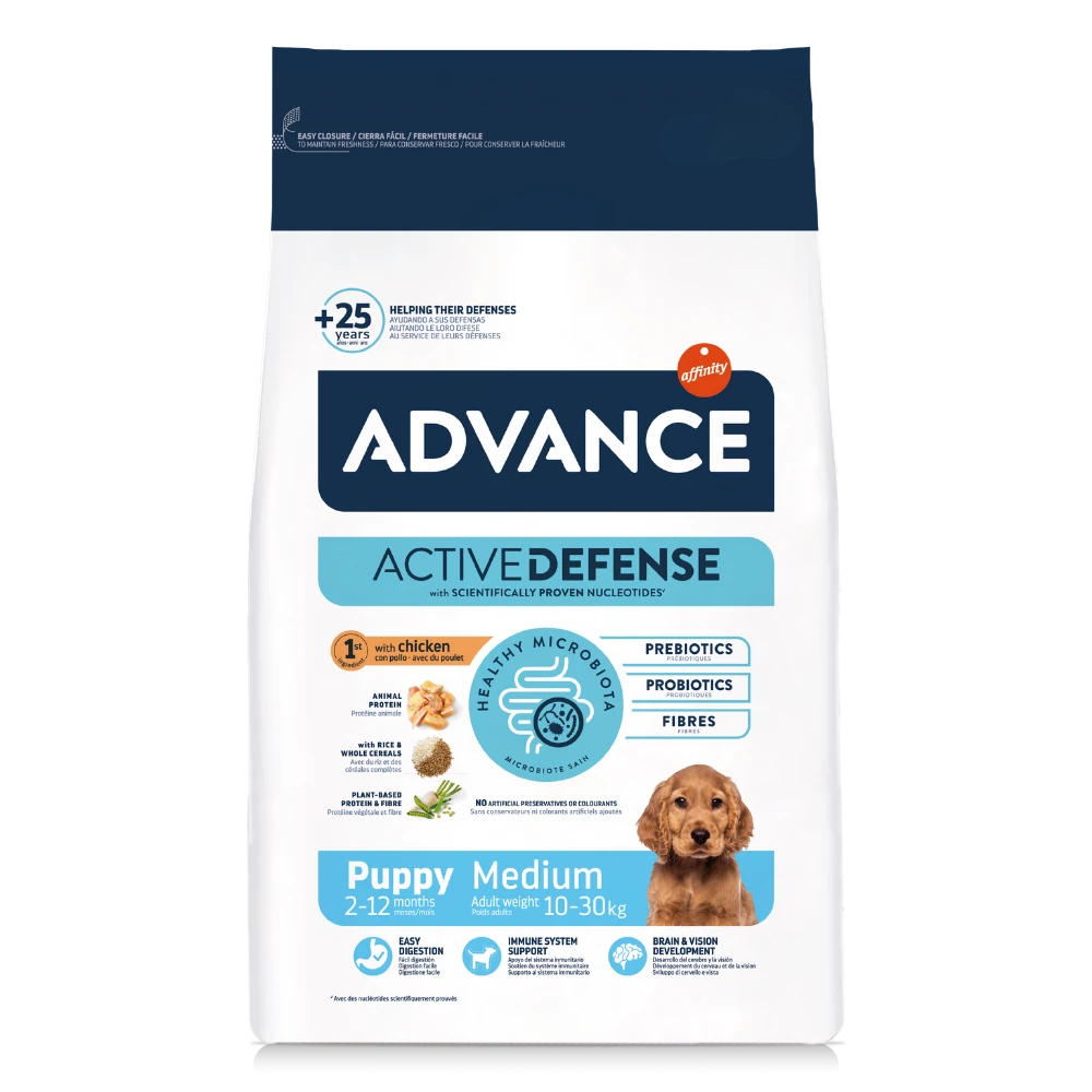 Advance Puppy Medium Chicken & Rice Pienso de Pollo y Arroz para Cachorros al mejor precio -Todoanimal.es