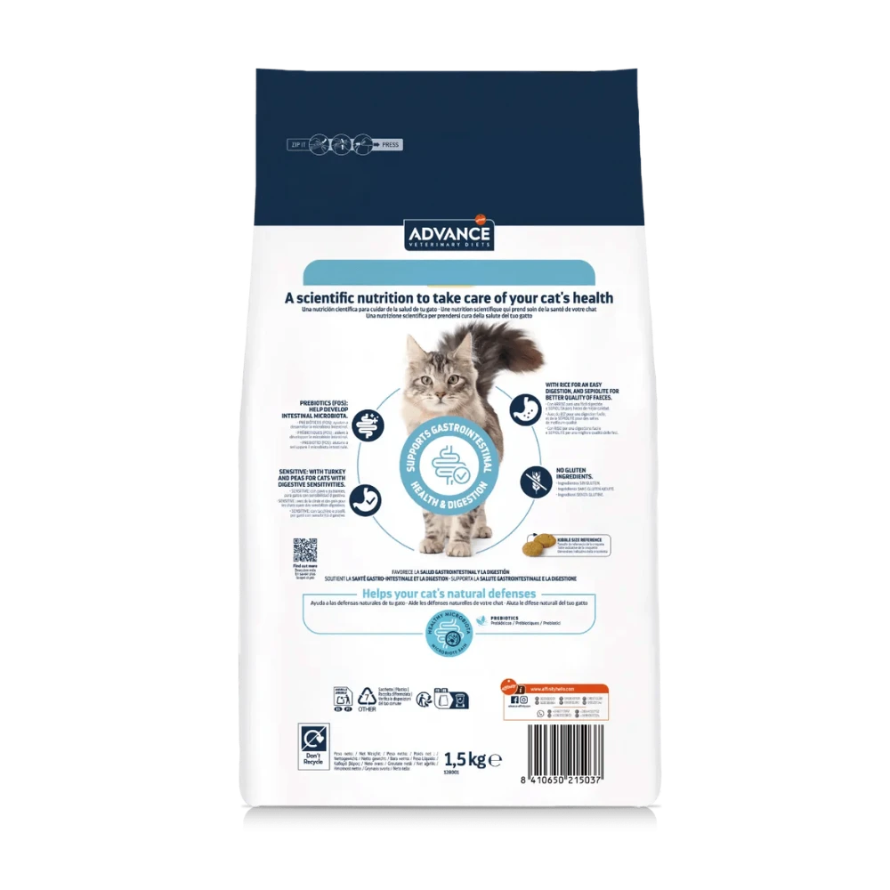 Advance Veterinary Diets Gastroenteric Sensitive Pienso Gastrointestinal para Gatos al mejor precio -Todoanimal.es