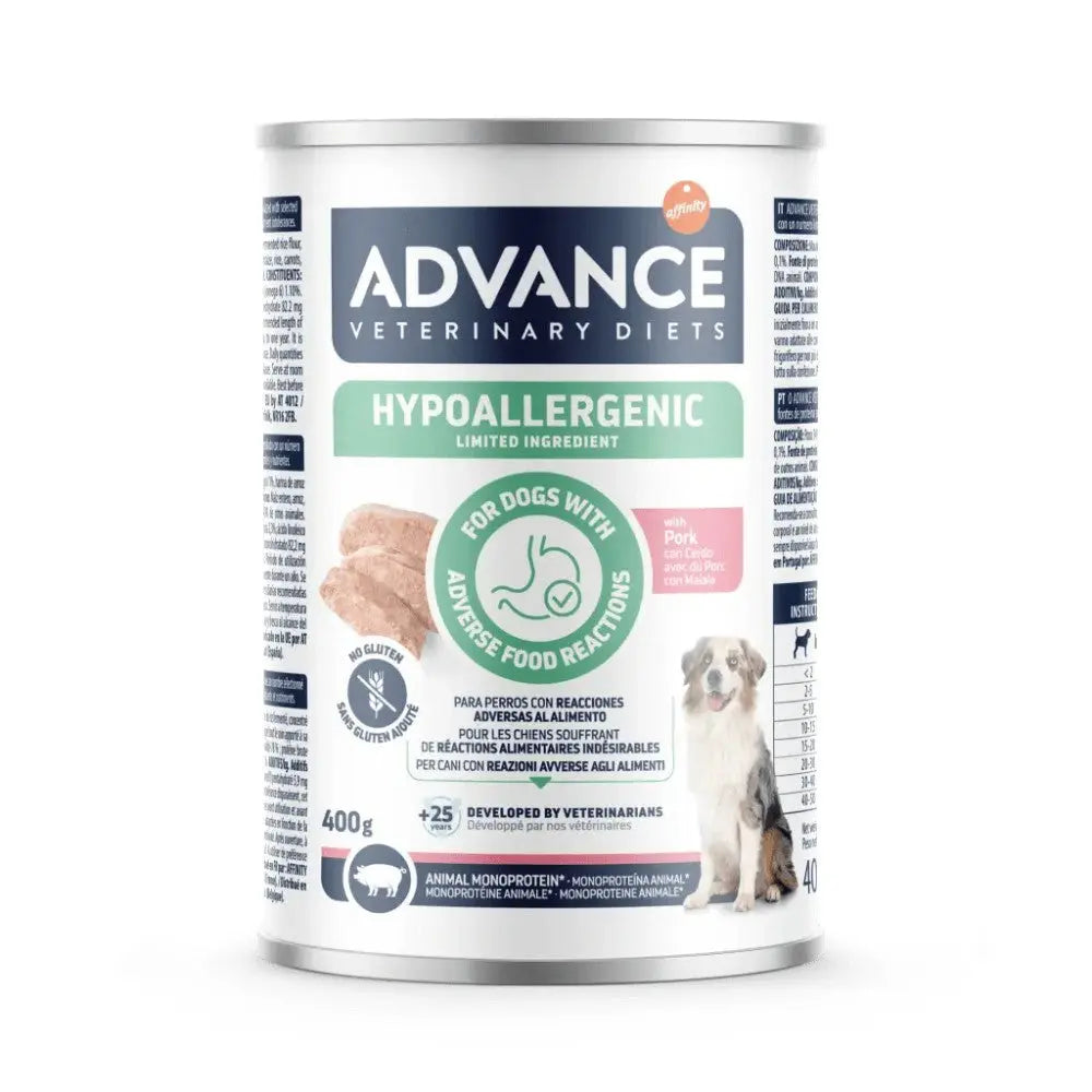 Advance Veterinary Diets Hypoallergenic Comida Húmeda para Perros Lata 400 g al mejor precio -Todoanimal.es