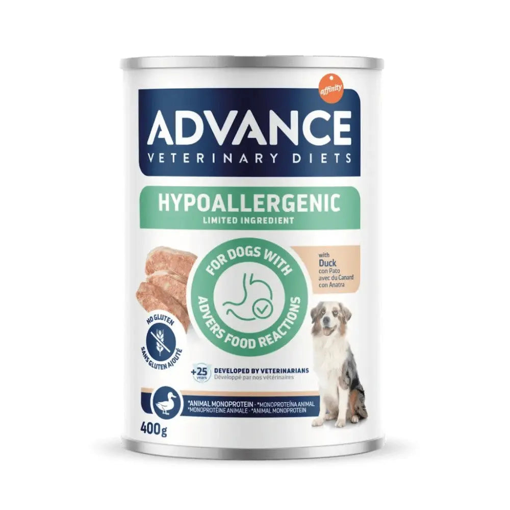 Advance Veterinary Diets Hypoallergenic Comida Húmeda para Perros Lata 400 g al mejor precio -Todoanimal.es
