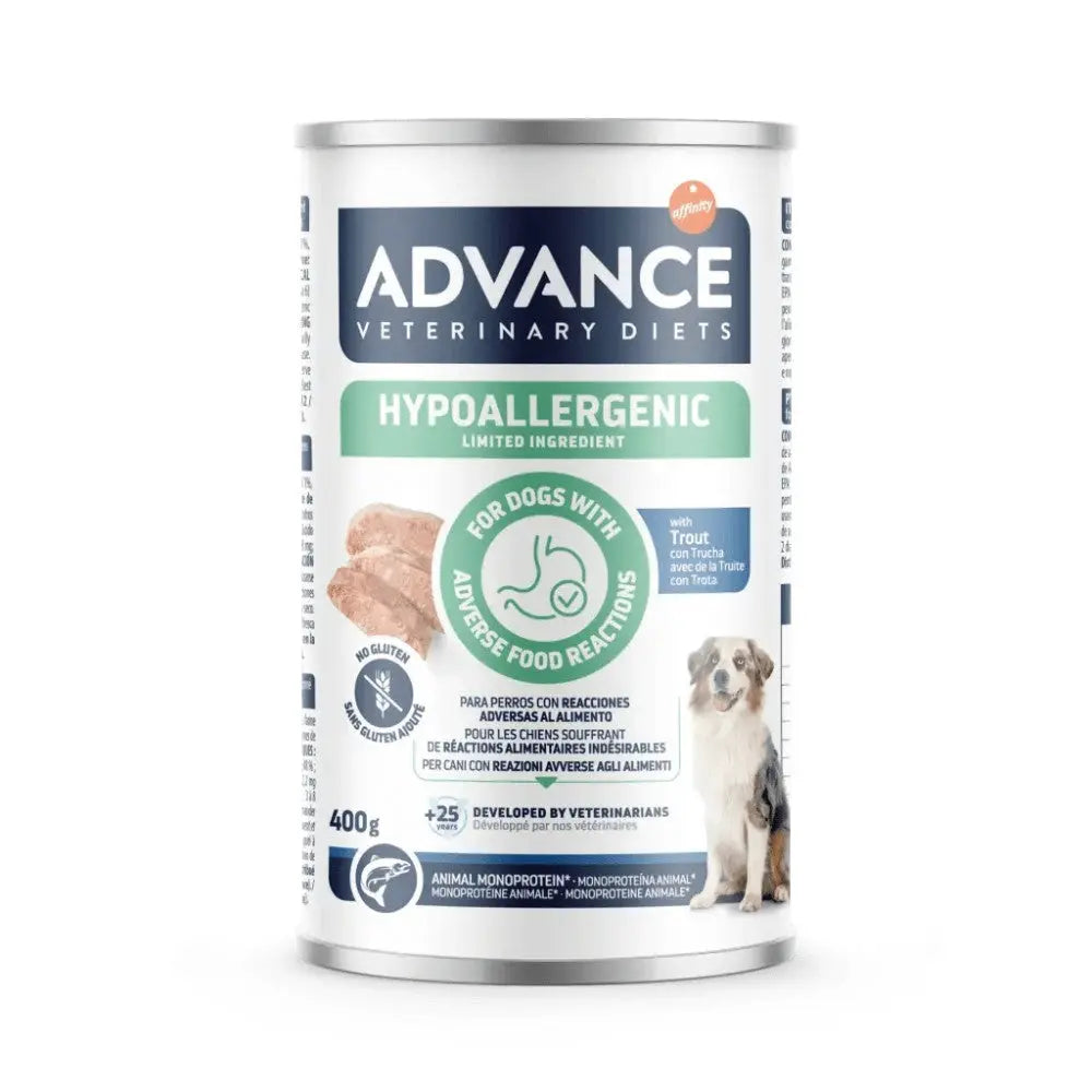 Advance Veterinary Diets Hypoallergenic Comida Húmeda para Perros Lata 400 g al mejor precio -Todoanimal.es