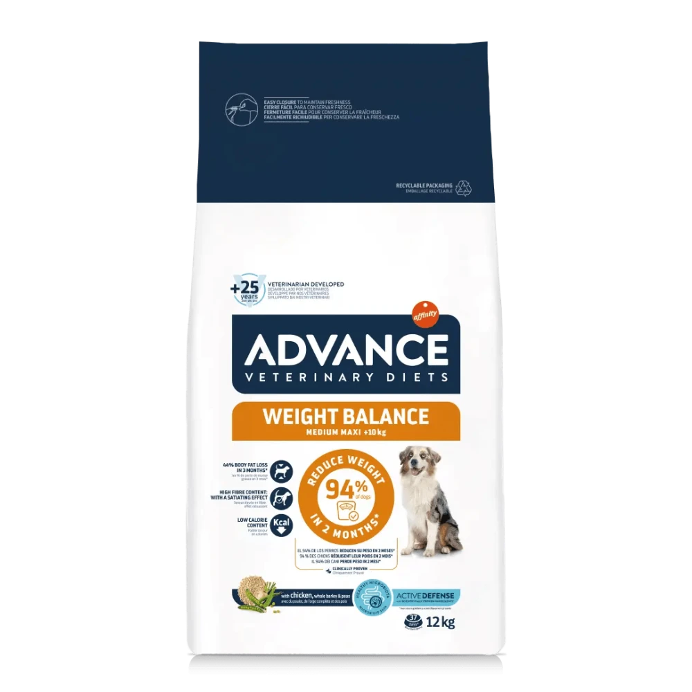 Advance Veterinary Diets Weight Balance Medium Maxi Pienso para Perros al mejor precio -Todoanimal.es