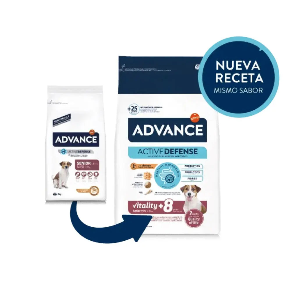 Advance Vitality Senior Mini +8 Pienso para Perros al mejor precio -Todoanimal.es