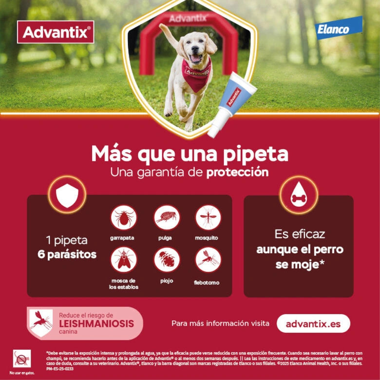 Advantix Pipetas Antiparasitarias para Perros al mejor precio -Todoanimal.es