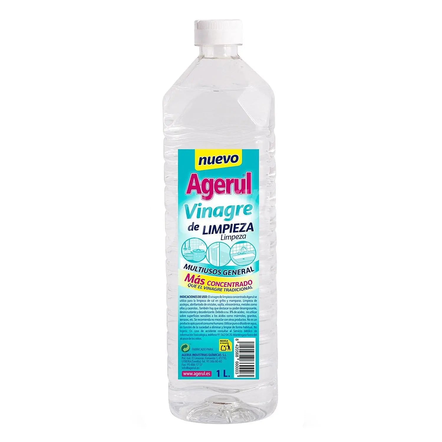Agerul Vinagre Limpieza Micciones 1L - Precios Más Baratos - Todoanimal