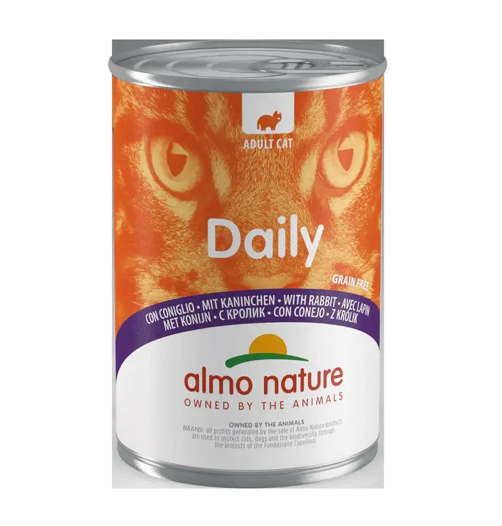 Almo Nature Cat Daily Grain Free Lata 400Gr  Mousse Conejo ALMO NATURE