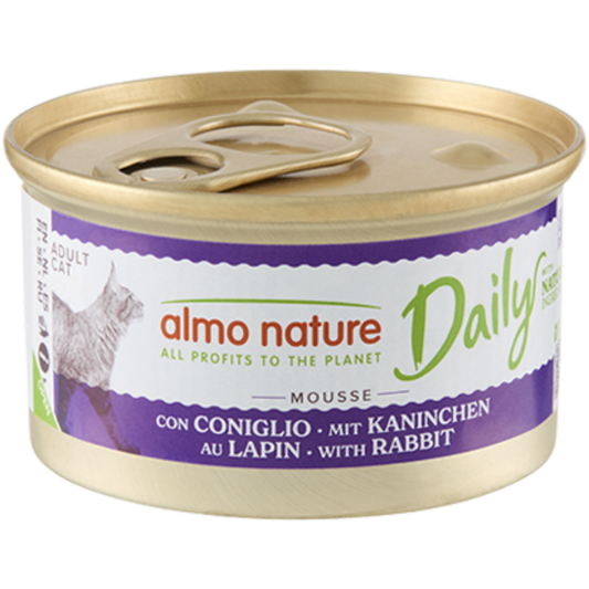 Almo Nature Cat Daily Menu Lata 85 g Mousse de Conejo al mejor precio -Todoanimal.es