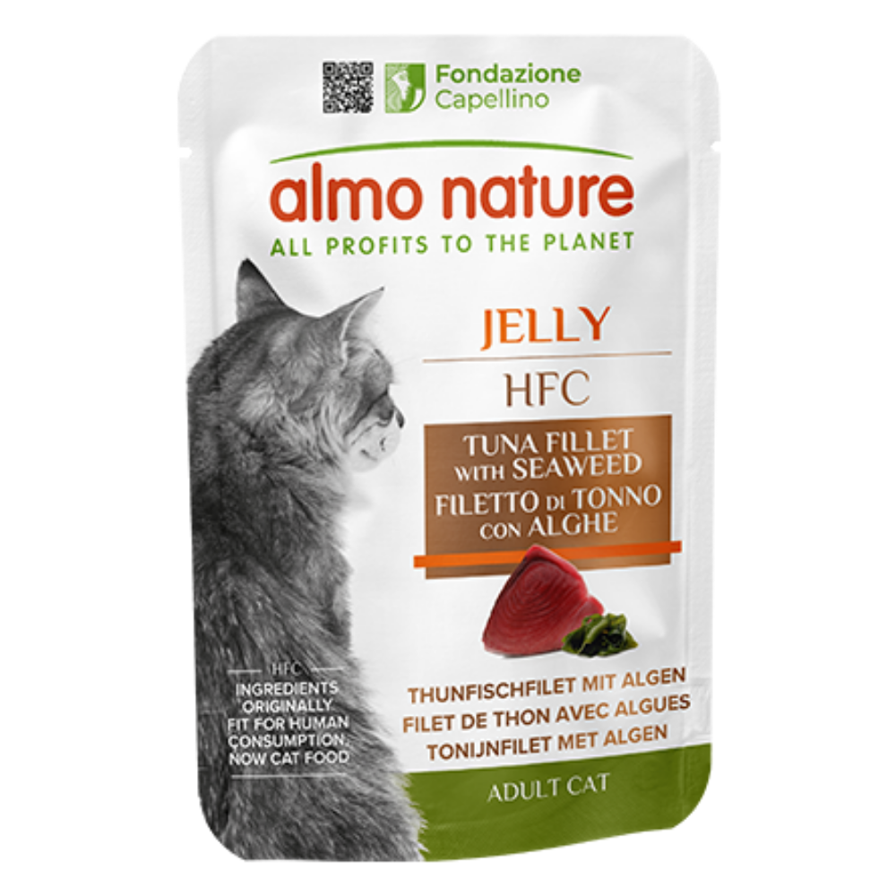 Almo Nature Cat Hfc Pouche 55 g Filete de Atún y Algas Marinas al mejor precio -Todoanimal.es