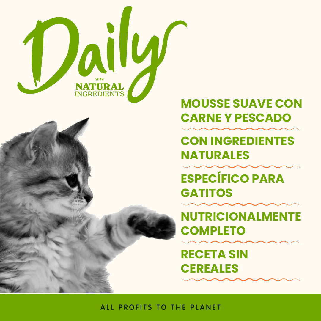 Almo Nature Daily Kitty Menú Mousse en Lata para Gatitos 85 g al mejor precio -Todoanimal.es