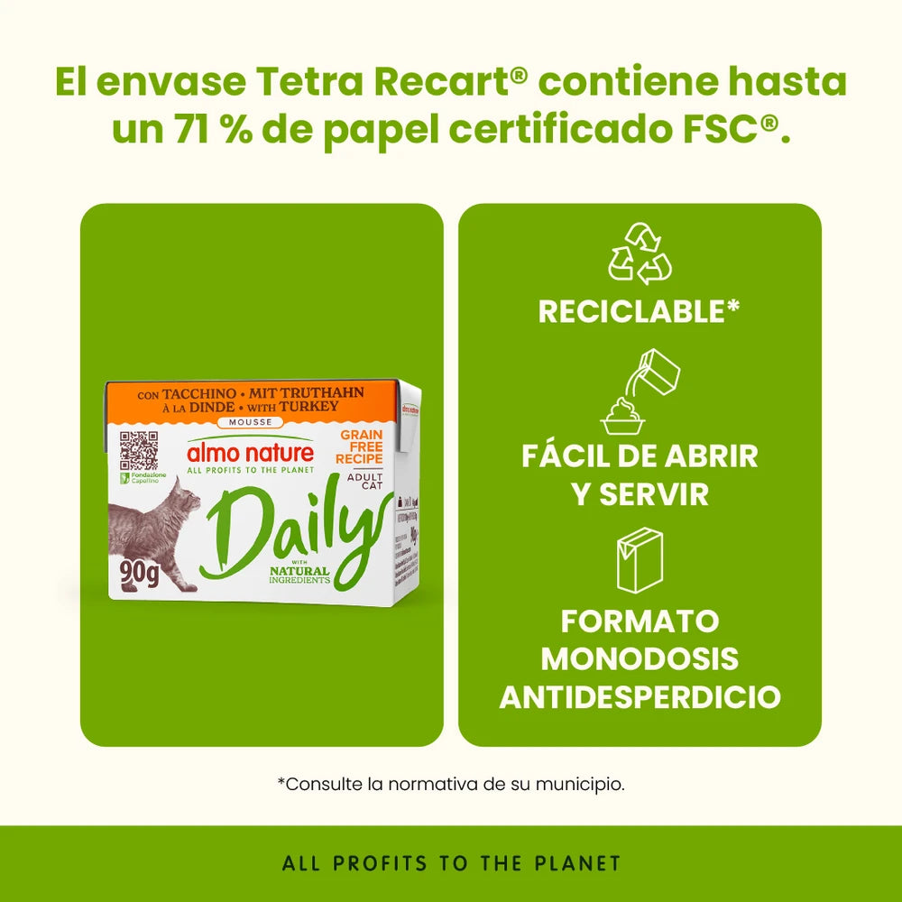 Almo Nature Daily Pavo Brick Comida Húmeda para Gatos al mejor precio -Todoanimal.es