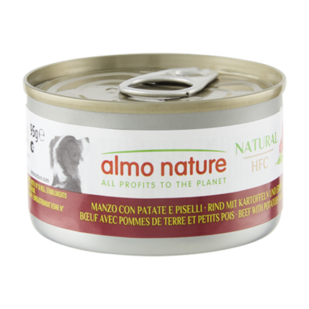 Almo Nature Dog Húmedo Hfc 95 g Vacuno,Patatas y Guisantes al mejor precio -Todoanimal.es